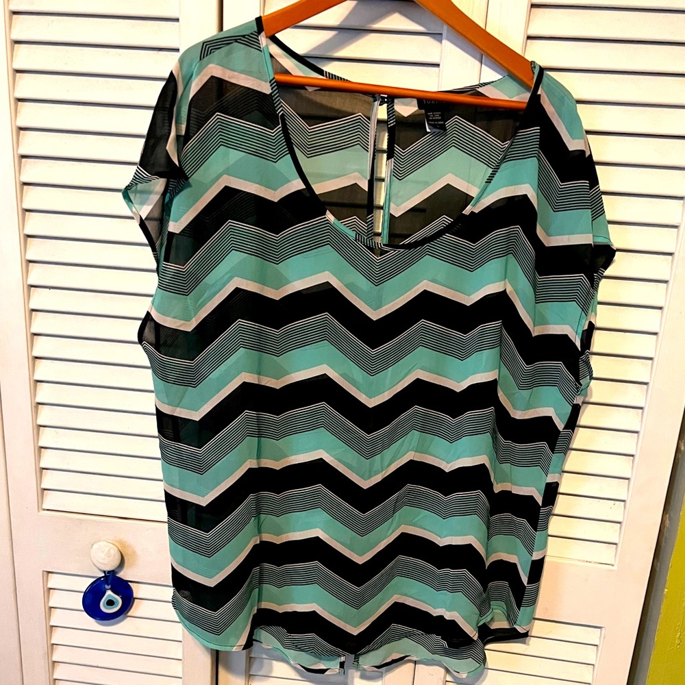 Torrid Chevron Stripe Back Detail
Top Size 2